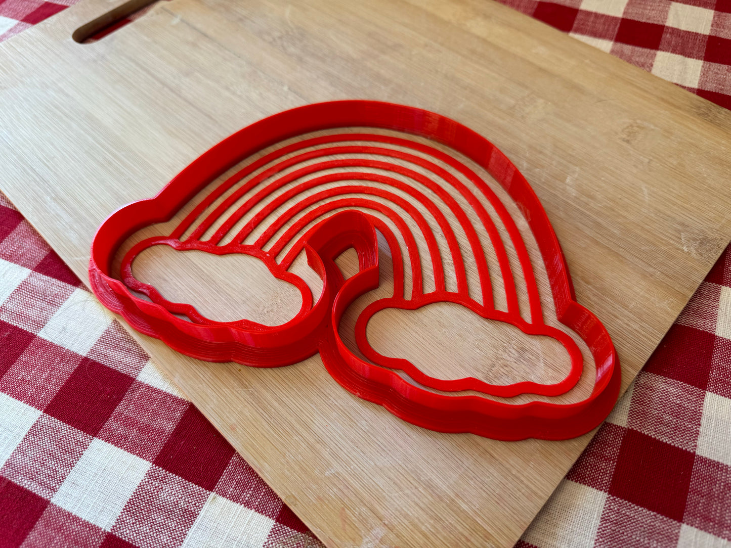 Rainbow design, Pottery Stamp or Stencil/ optional cutter - plastic 3D printed, multiple sizes