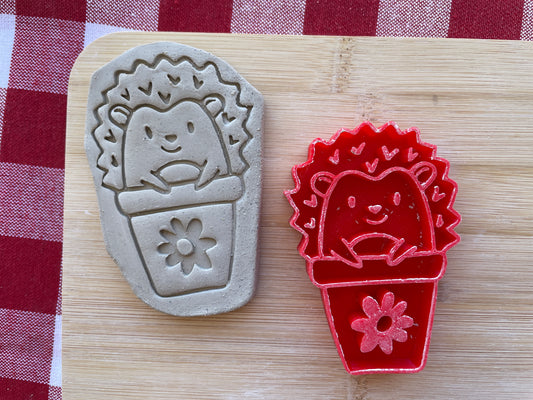 Hedgehog Pottery Stamp - Spring themed February 2025 Mystery Box, multiple sizes available