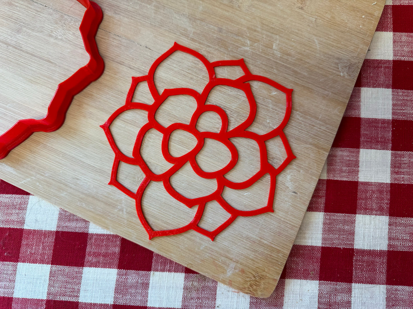 Succulent design, Pottery Stamp or Stencil w/ Optional Cutter, multiple sizes