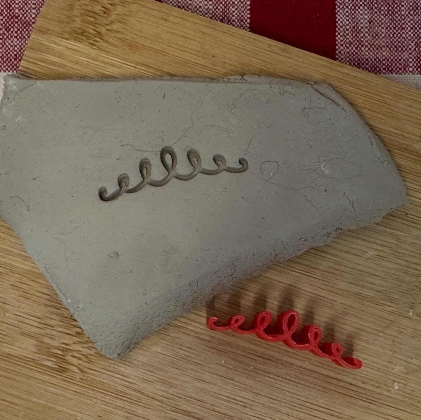 Flourish Pottery Stamp - Clay Con West 2026 stamp, plastic 3D printed, multiple sizes