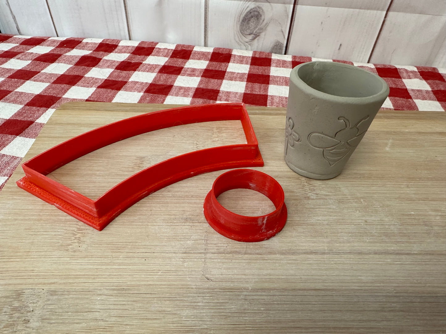 Egg Cup Template Clay Cutter - 1.5" Base x 2" Tall, plastic 3D printed