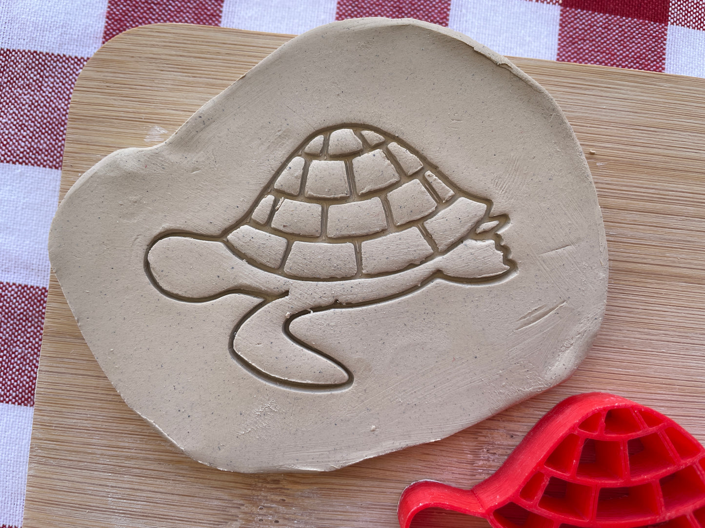 Turtle Pottery Stamp - Earth themed March 2025 Mystery Box, multiple sizes available