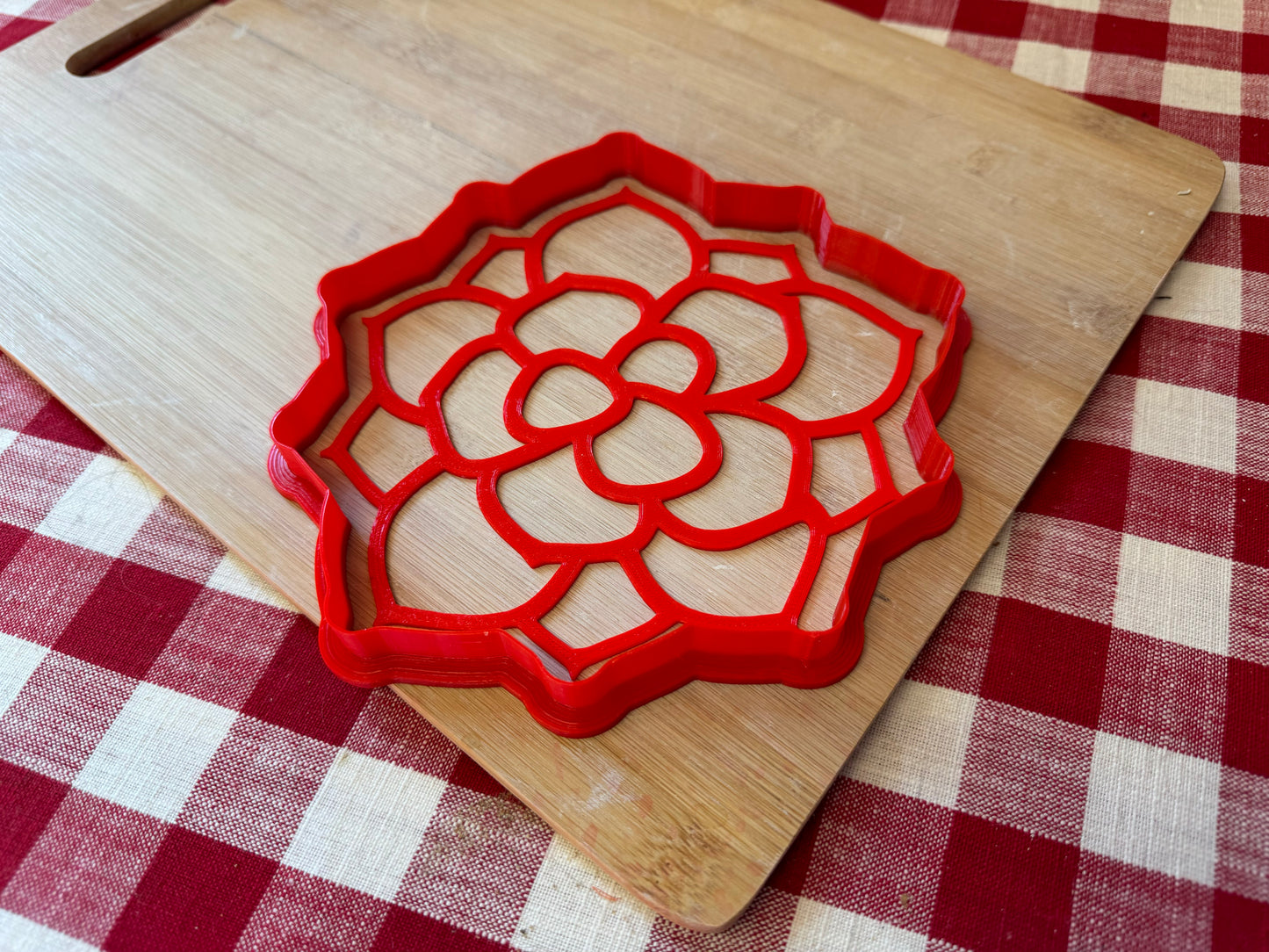 Succulent design, Pottery Stamp or Stencil w/ Optional Cutter, multiple sizes