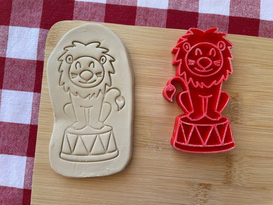Lion - Pottery Stamp - June 2025 - Circus Themed Mystery Box, multiple sizes available