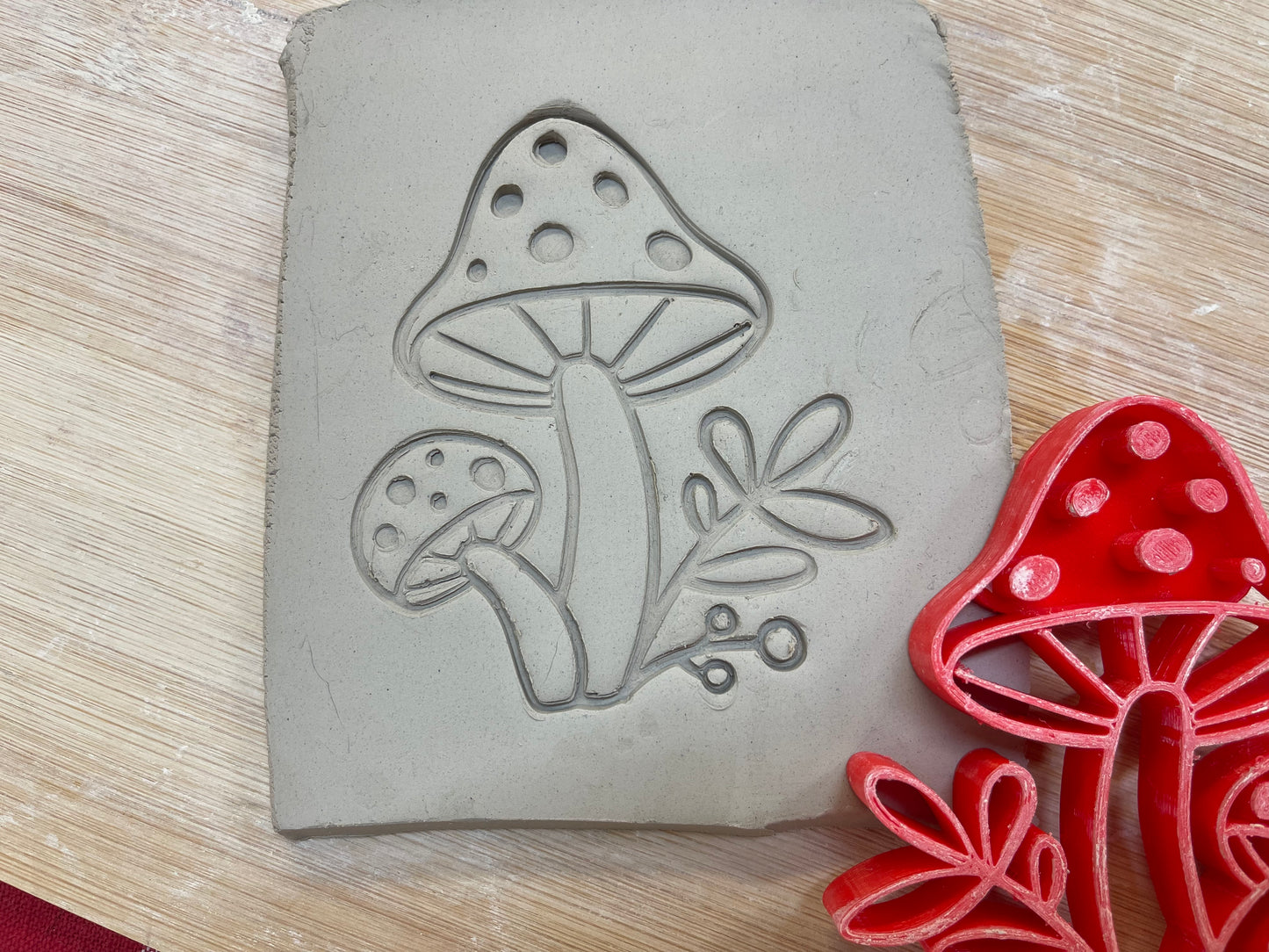 Autumn Stamp Series - Autumn Mushroom stamp, plastic 3D printed, multiple sizes