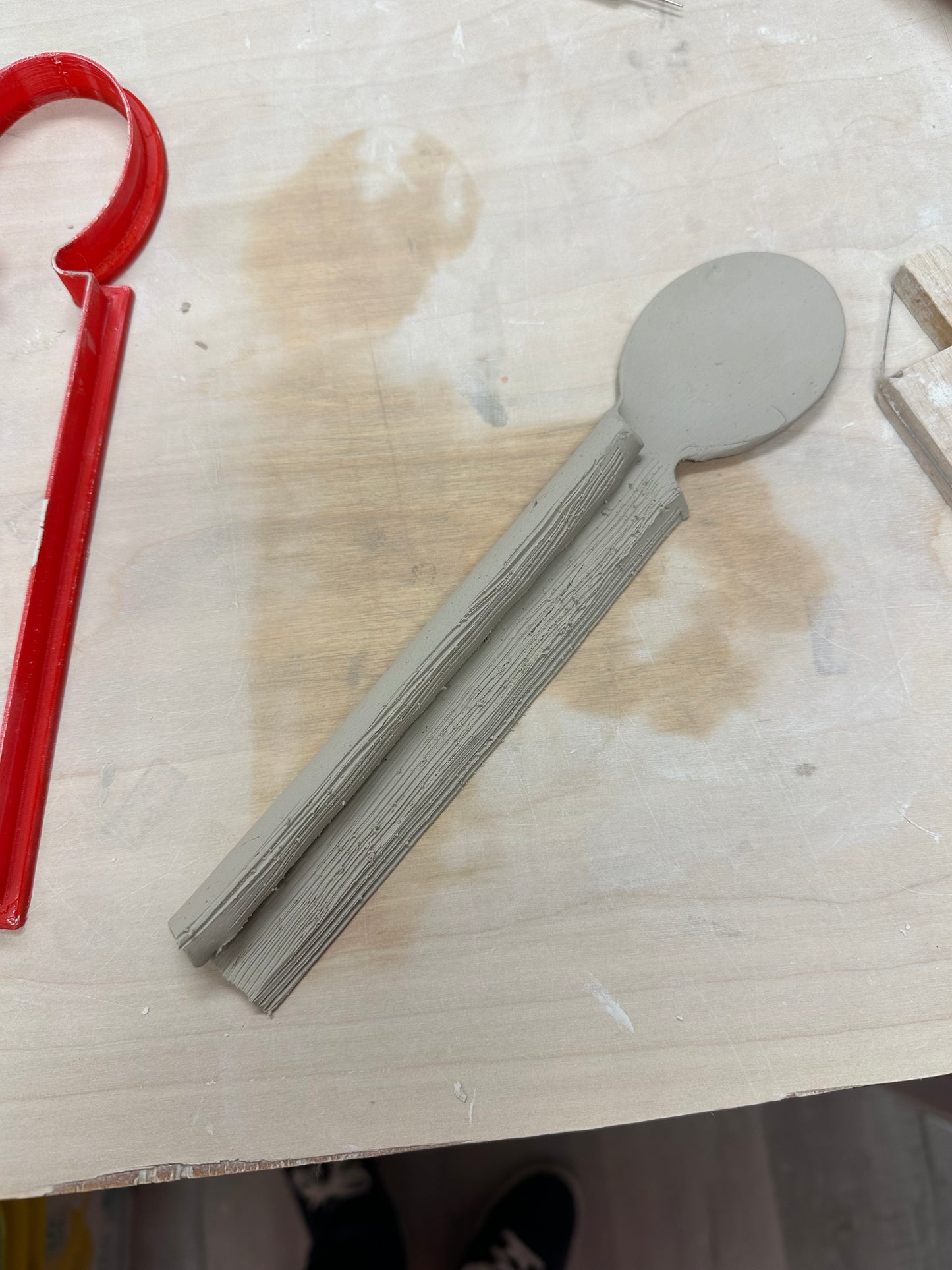 Spoon Clay Cutter, Rolled handle design - Template, Plastic 3D Printed, 2 sizes, Set or Each