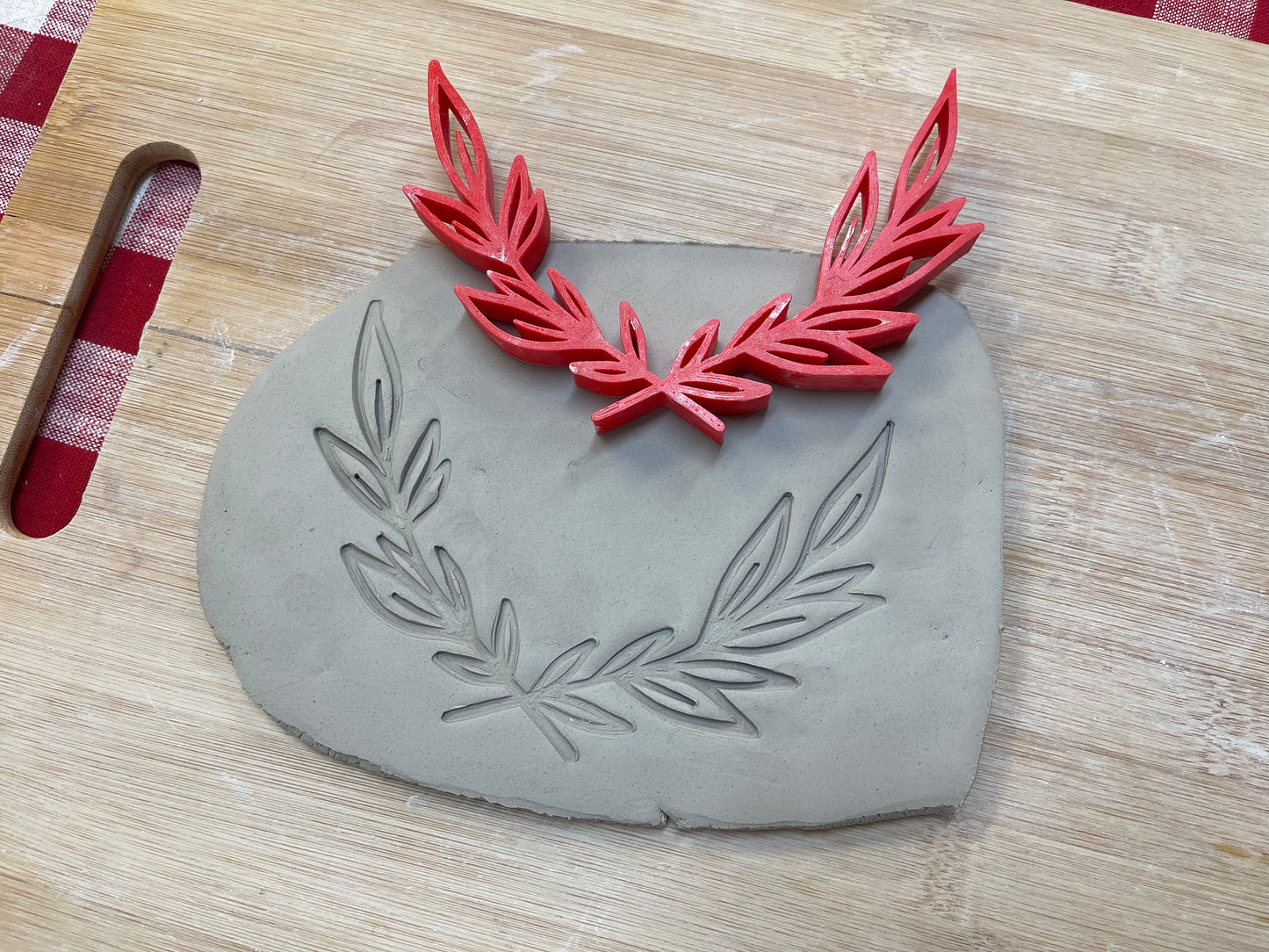 Laurel border stamp - plastic 3D printed, multiple sizes