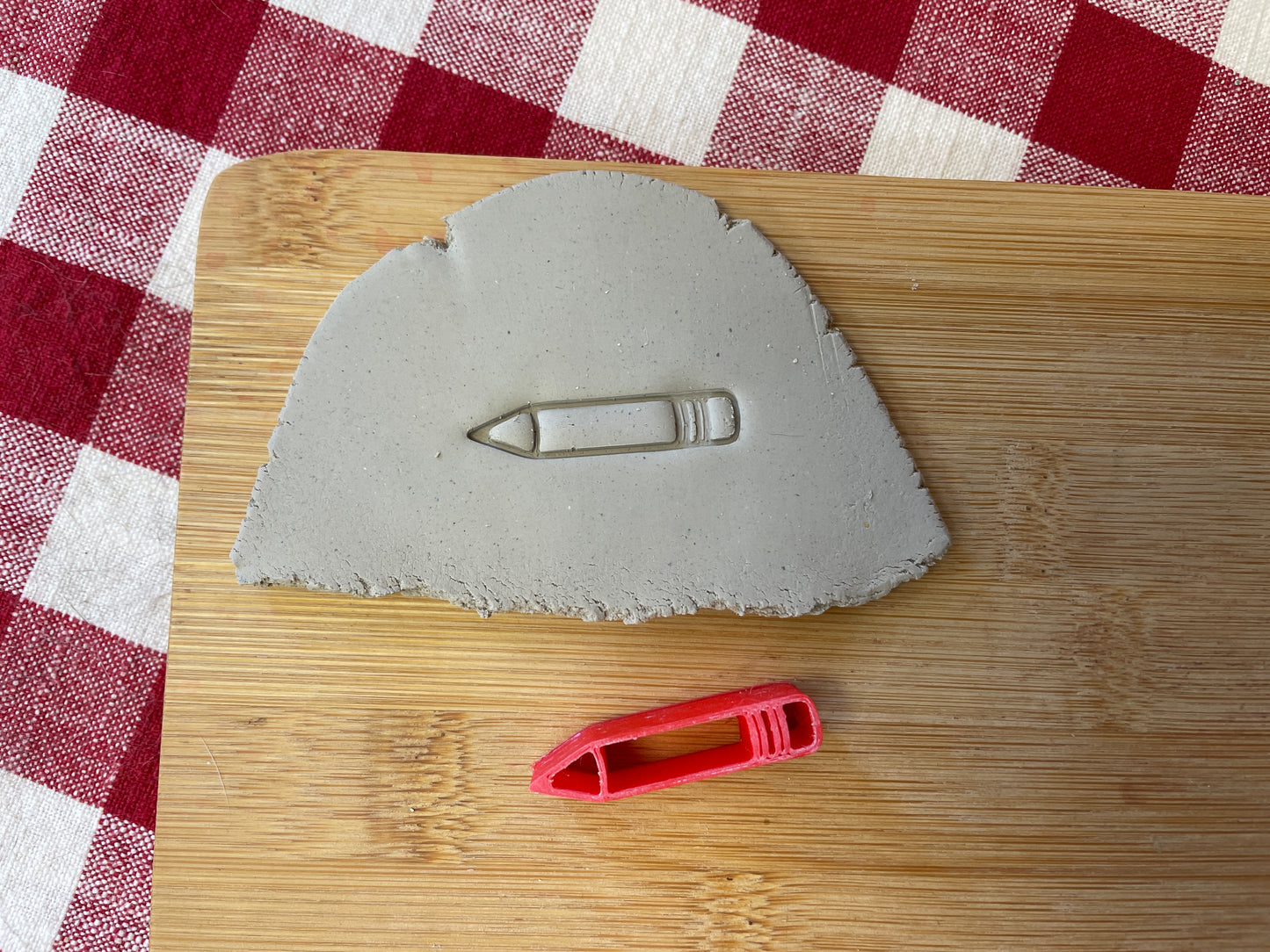 Mini Pencil Pottery Stamp - August 2025 stamp of the month, plastic 3D printed, multiple sizes