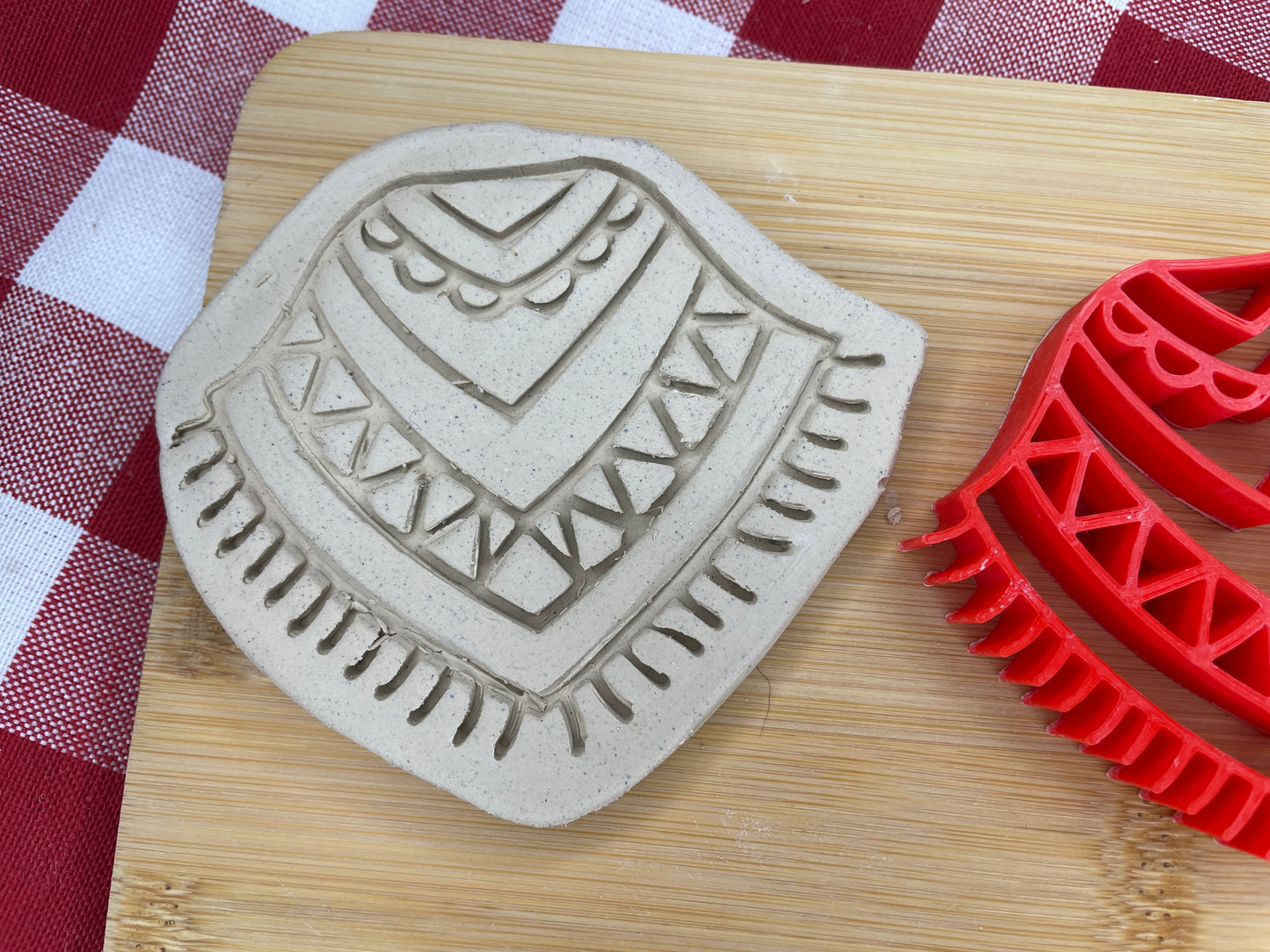 Poncho Pottery Stamp - Fiesta Party themed April 2025 Mystery Box, multiple sizes available