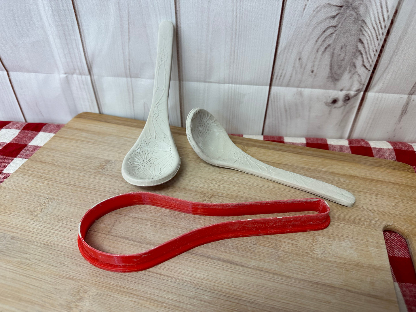 Spoon Clay Cutter, Chinese Soup style design - Template, Plastic 3D Printed