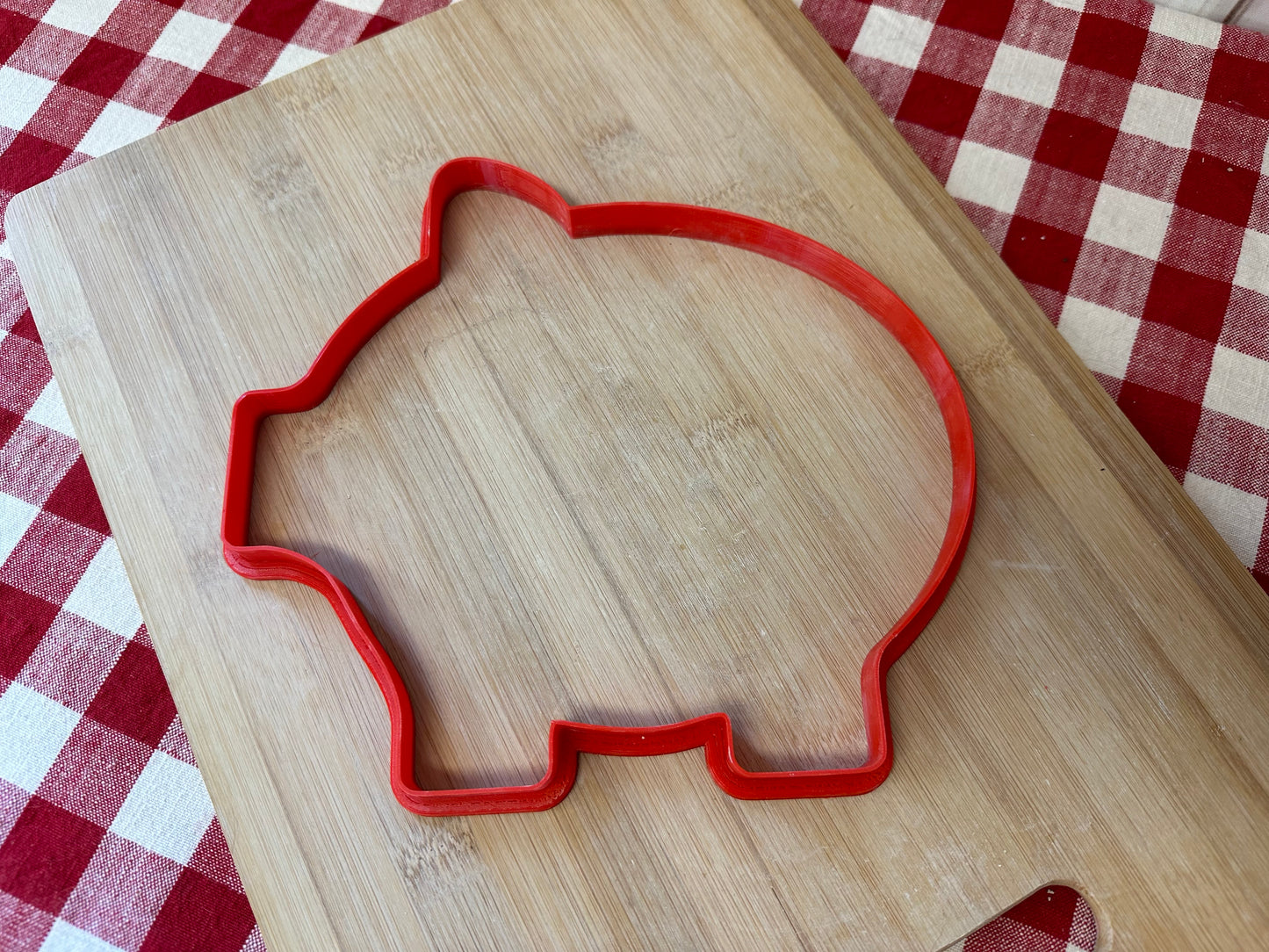 Pig, Piggy shaped Clay Cutter - Plastic 3D printed, pottery tool, choose size