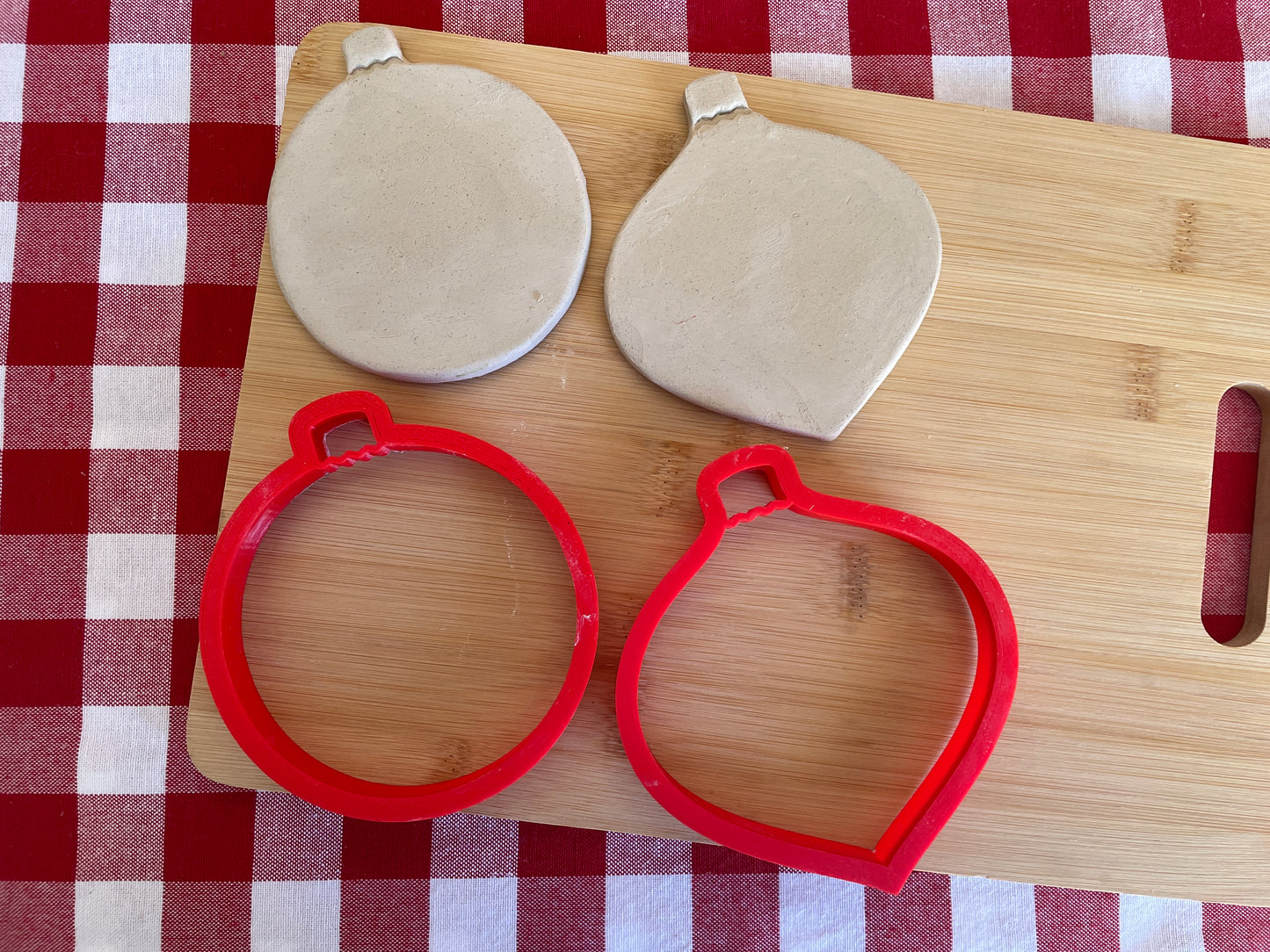 Ornament Stamp & Clay Cutter (cut and imprint all in one) - July 2025 - Christmas in July Themed Mystery Box - multiple sizes