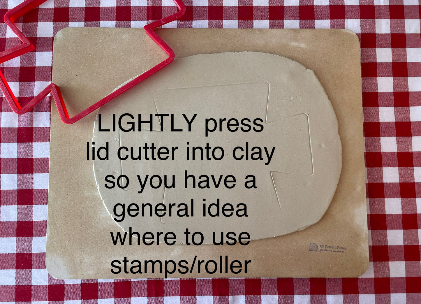 Butter Dish *NEW* Template Kit Clay Cutters, w/ Forming block and GR Pottery Wallie Form and Template - Lid and base, Set or each