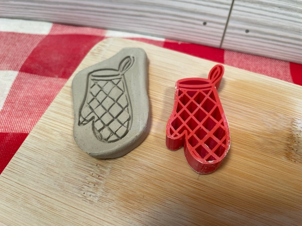 Potholder Pottery Stamp - December 2023 Mystery Box, Plastic 3D printed, multiple sizes available