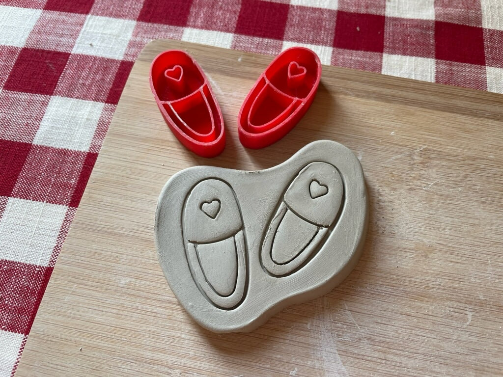 Pottery Stamp, Slippers - August 2023 mystery box, multiple sizes available