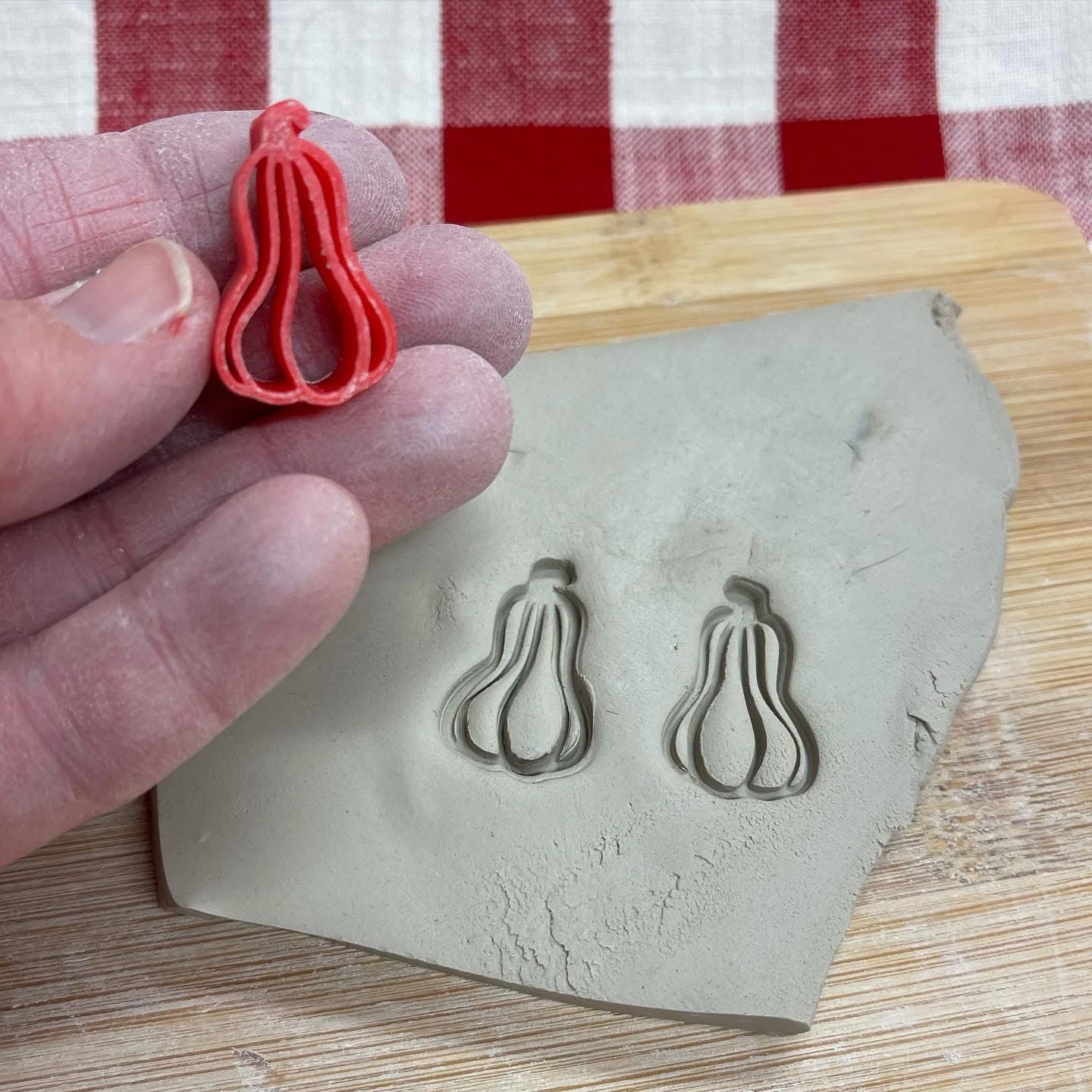 Mini Gourd Pottery Stamp - October 2022 stamp of the month, plastic 3D printed, multiple sizes