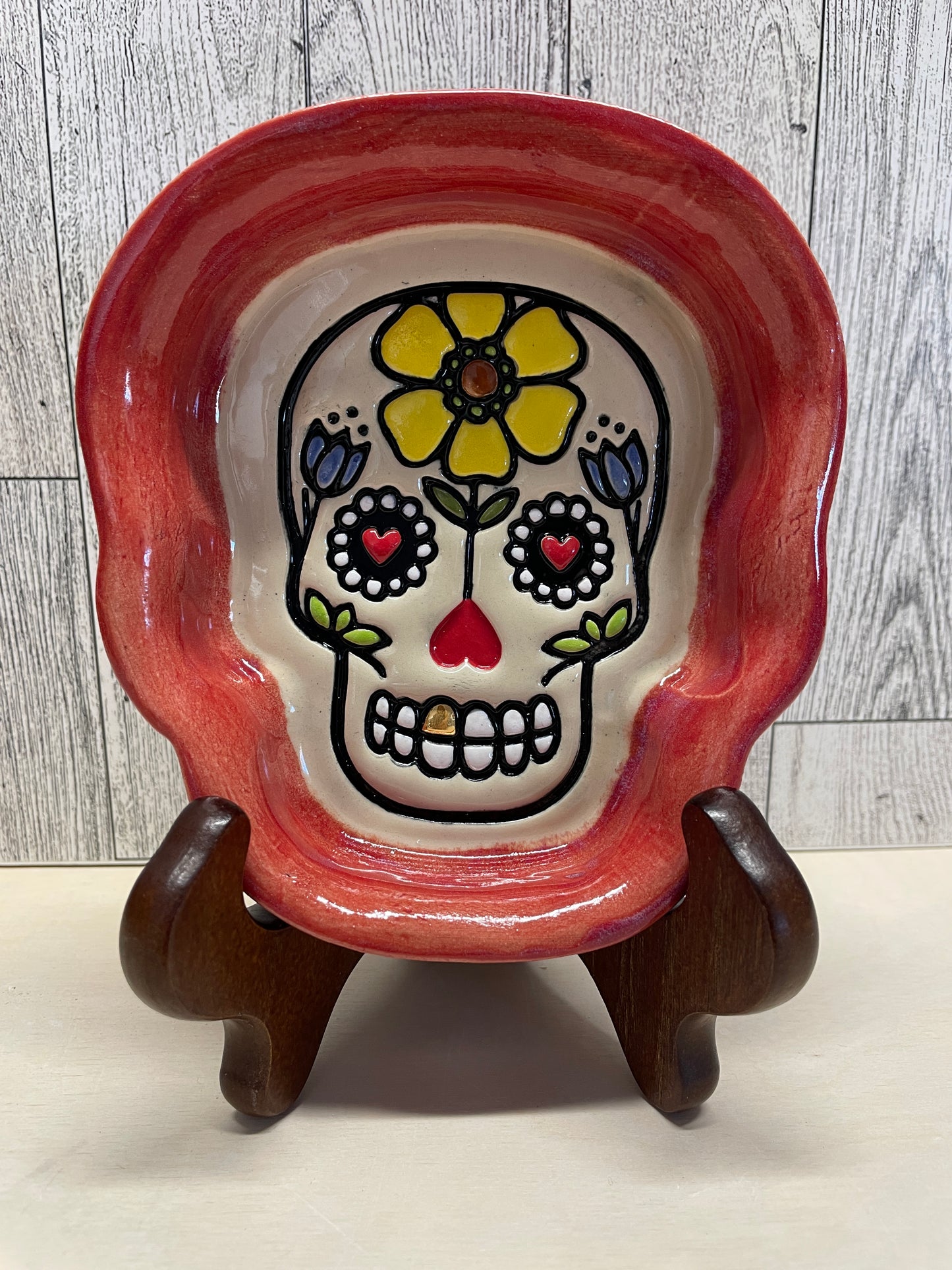 Halloween Skull and Sugar Skull designs - Pottery Stamp and Clay Cutter, designed to match GR Pottery Form Skull Wallie, Set or each