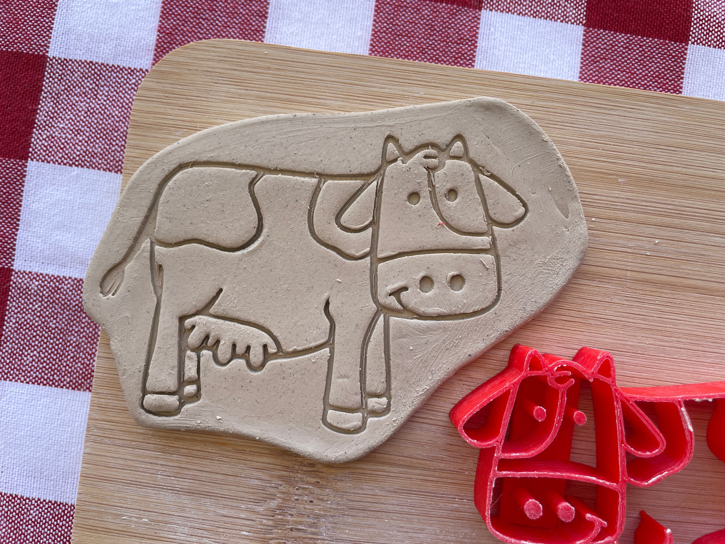 Cow Pottery Stamp - Earth themed March 2025 Mystery Box, multiple sizes available