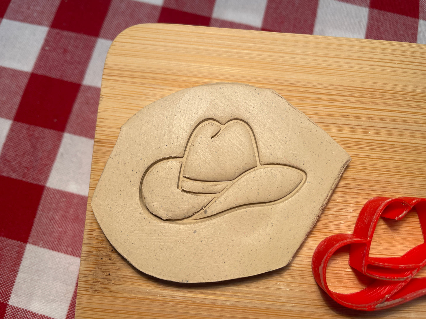 Cowboy Hat Pottery Stamp - September 2025 - Country Western Themed Mystery Box, multiple sizes available