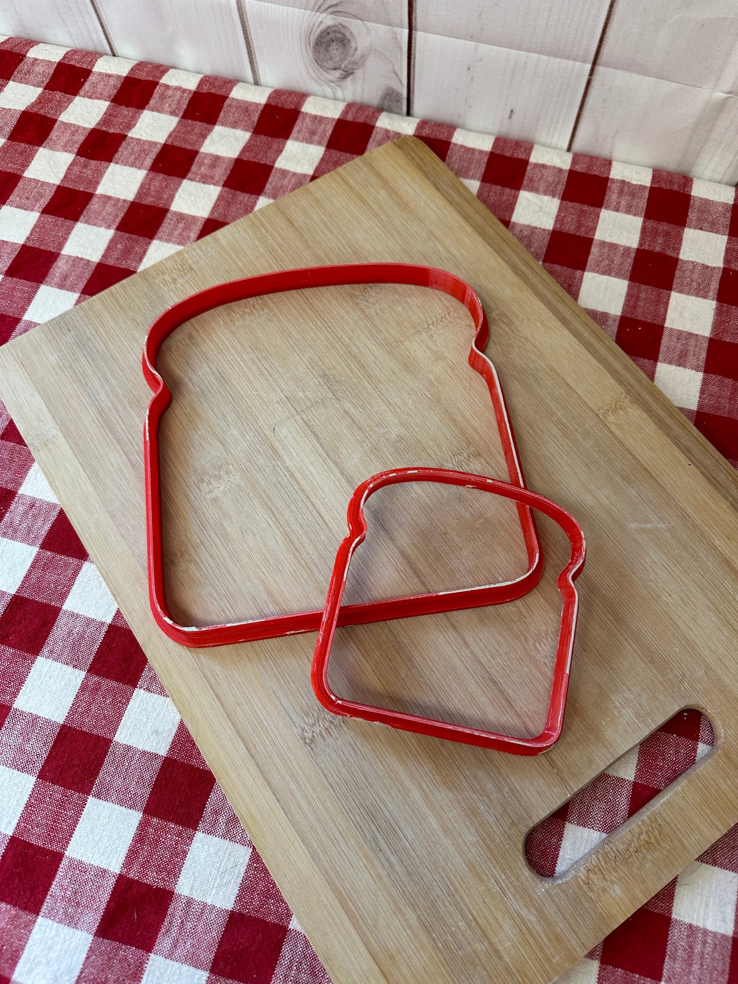 Toast, Bread Slice shaped Clay Cutter, sandwich plate - Plastic 3D printed, pottery tool,  choose size