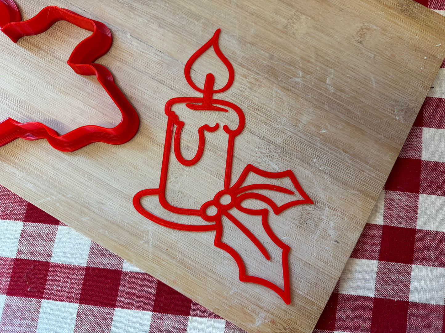 Candle design, pottery stamp or stencil w/ optional cutter - plastic 3D printed, multiple sizes