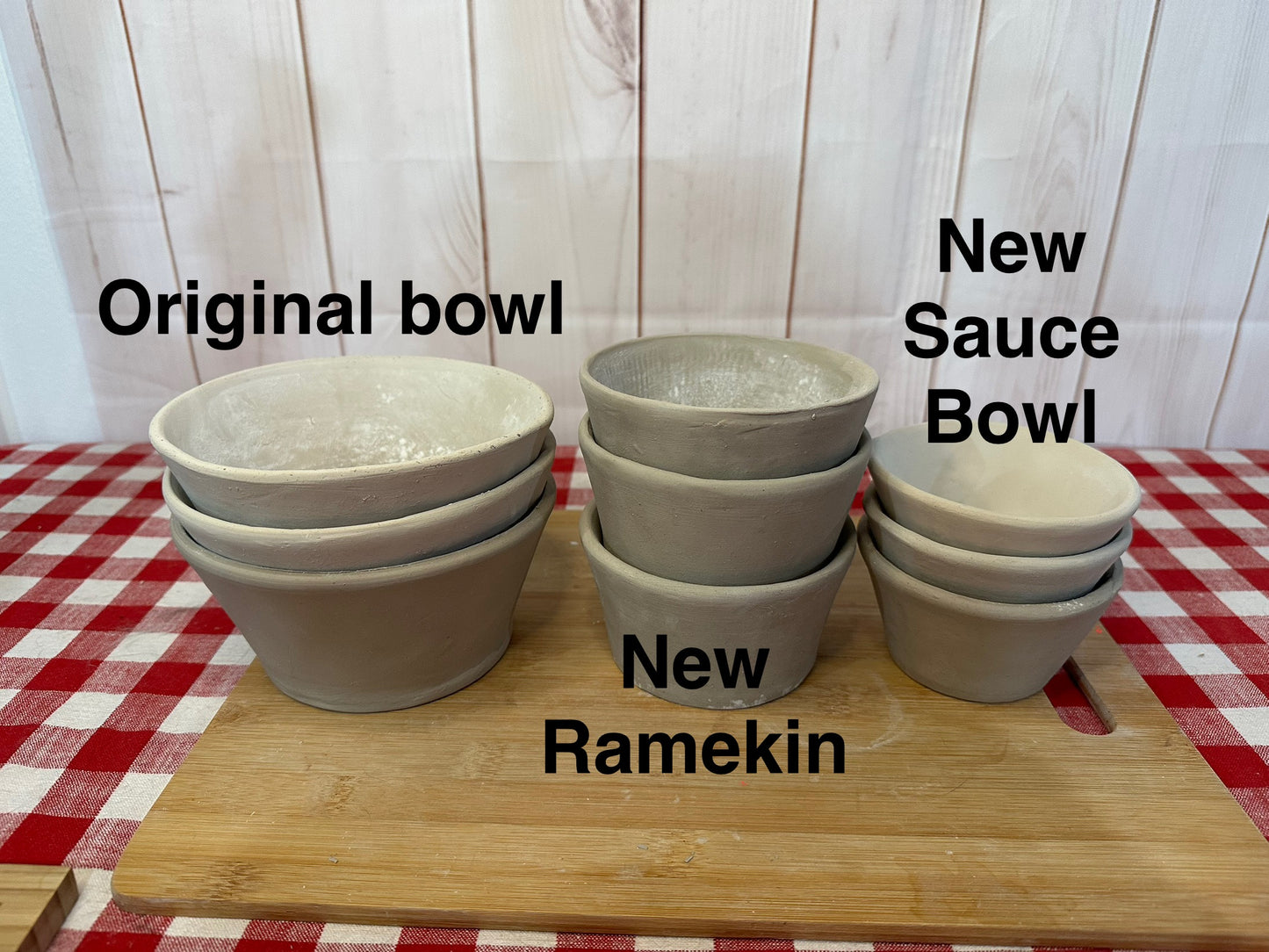 Ramekin Template Clay Cutter - Small Bowl 3.75" Base x 2.25" Tall x 4.5" Top, plastic 3D printed, Soufflé bowl