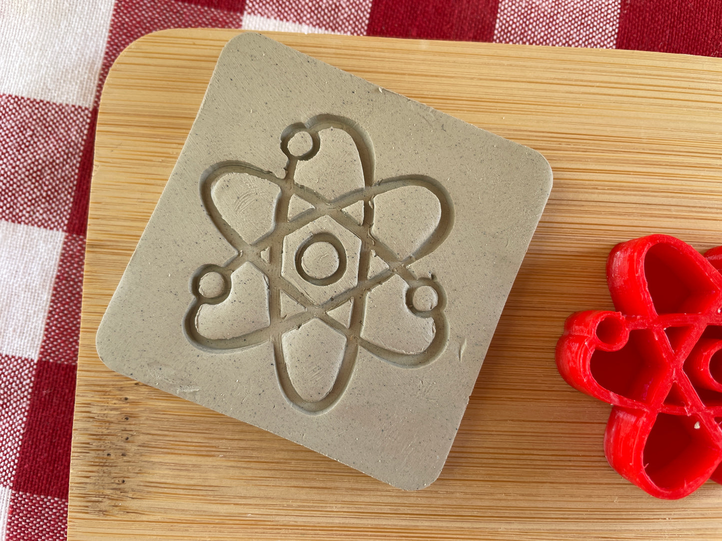 Science Atom Pottery Stamp - August 2025 - Back to School Themed Mystery Box, multiple sizes available