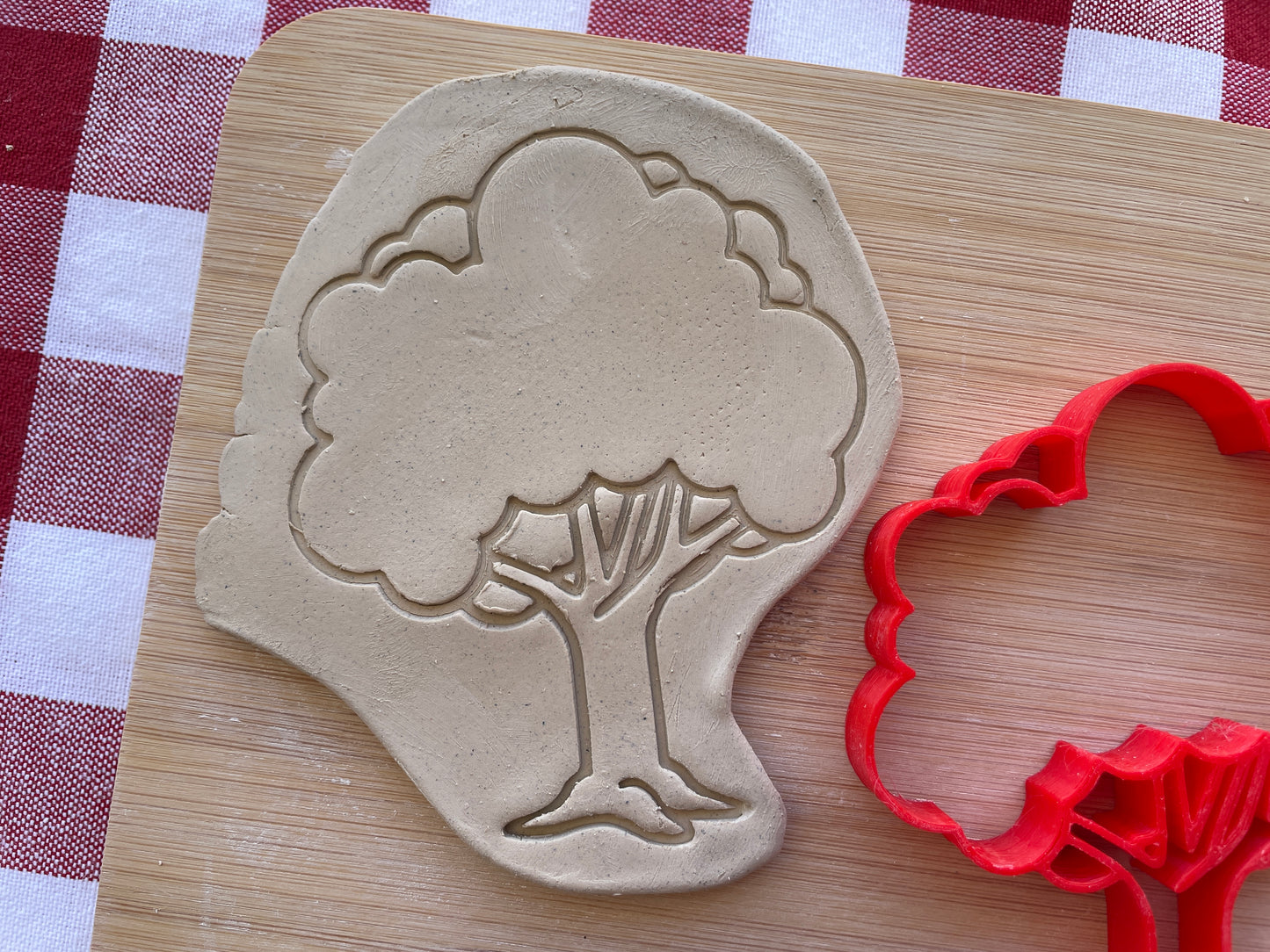 Tree Pottery Stamp - Earth themed March 2025 Mystery Box, multiple sizes available
