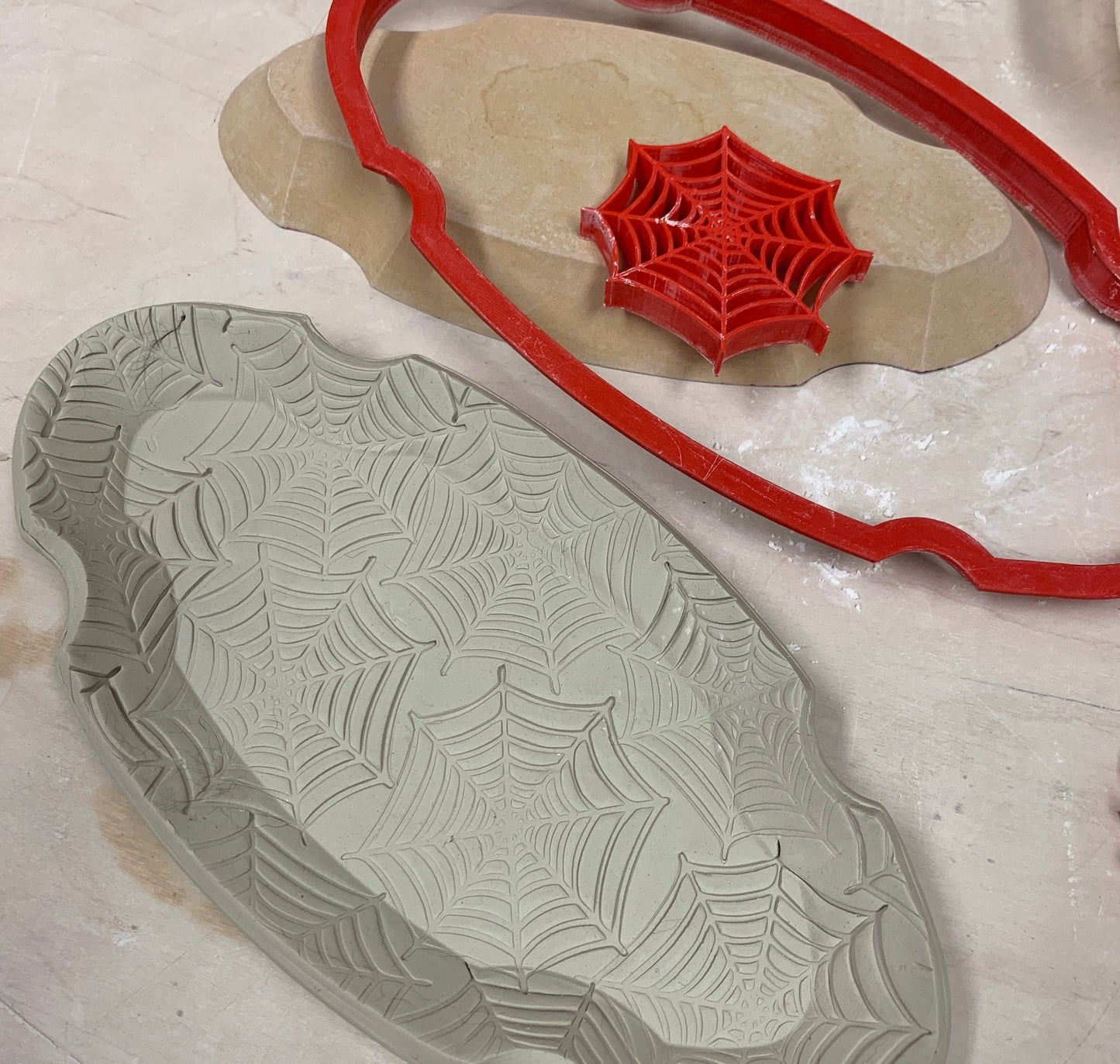 Pottery Stamp, Halloween Spider or Web design - multiple sizes