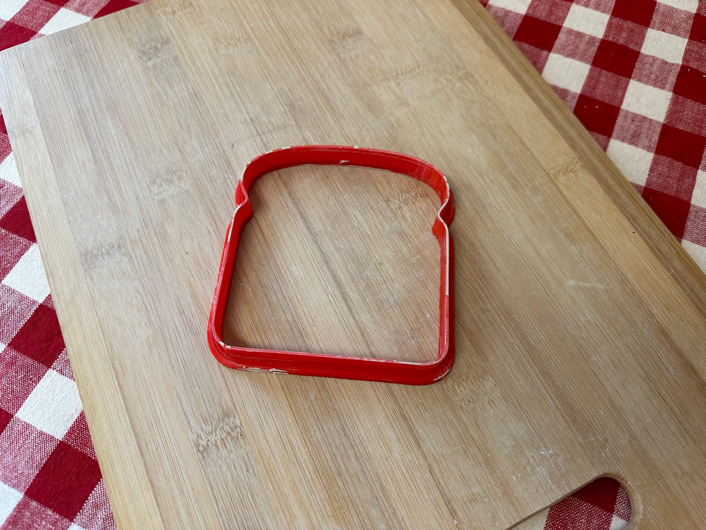 Toast, Bread Slice shaped Clay Cutter, sandwich plate - Plastic 3D printed, pottery tool,  choose size