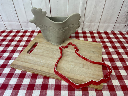 Chicken shaped Clay Cutter - Plastic 3D printed, pottery tool,  choose size