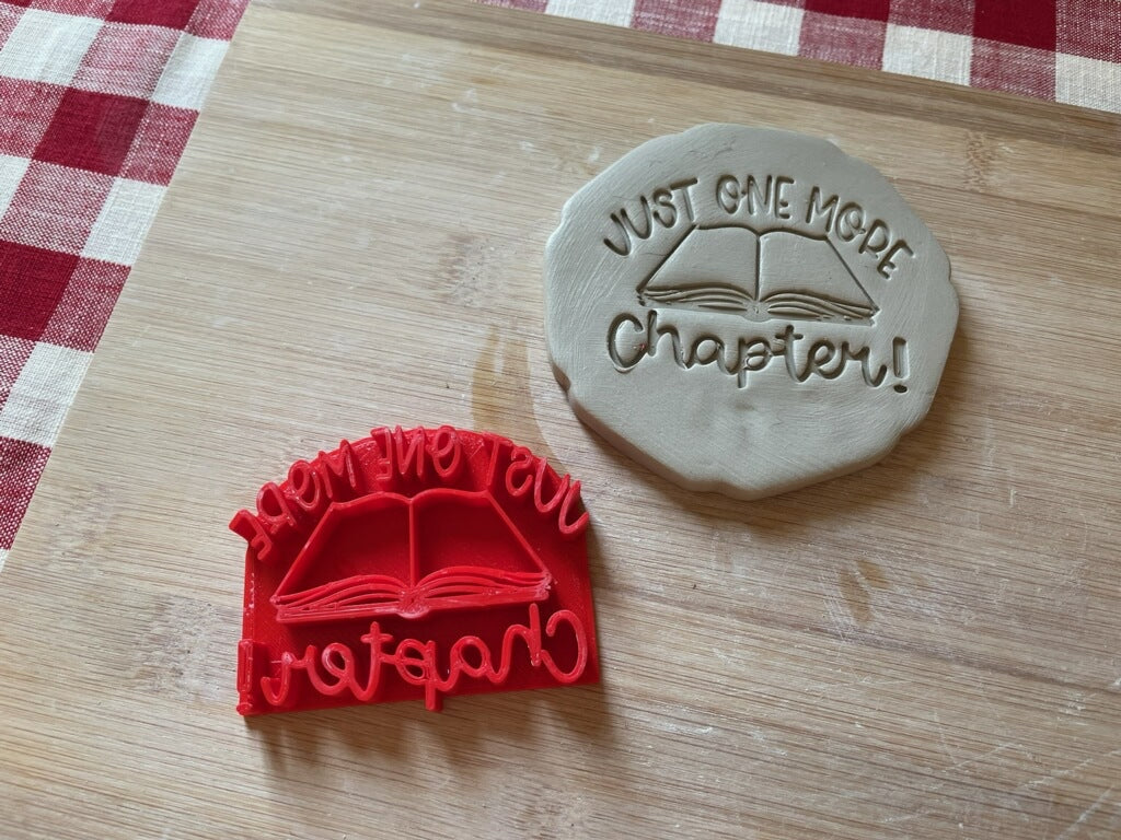 "Just One More Chapter" word stamp - August 2023 mystery box, multiple sizes available