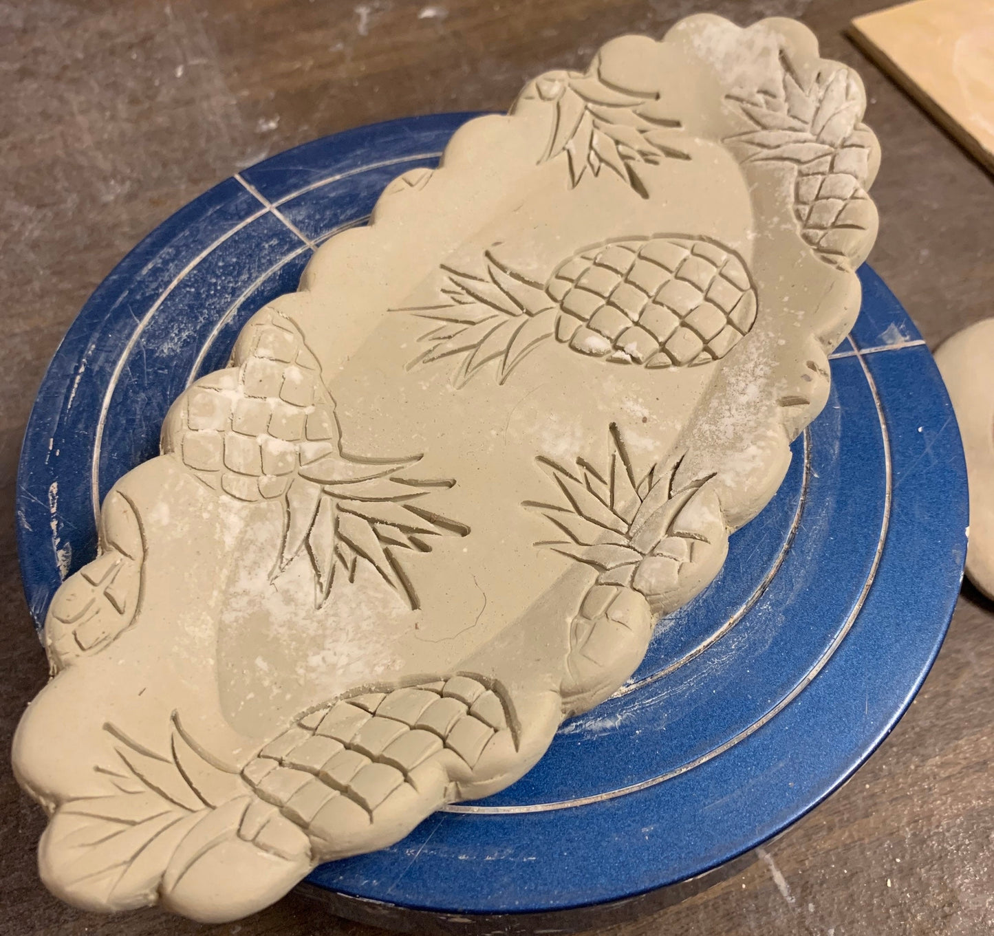 Pineapple Design Pottery Stamp or Stencil w/optional cutter - plastic 3d printed, multiple sizes available