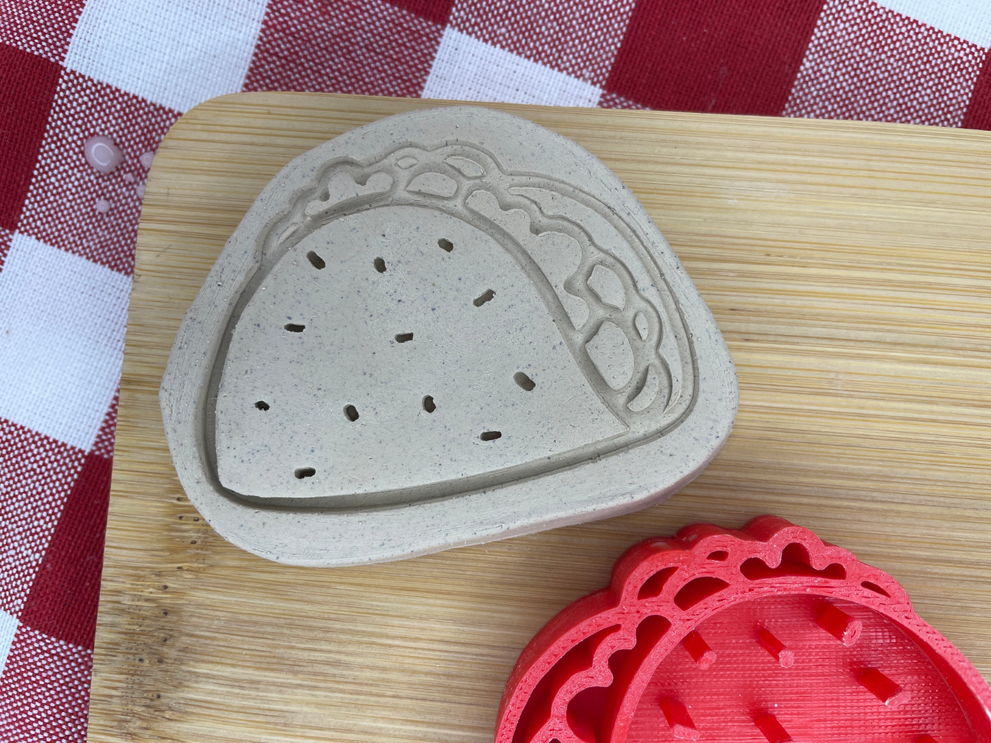 Taco Pottery Stamp - Fiesta Party themed April 2025 Mystery Box, multiple sizes available