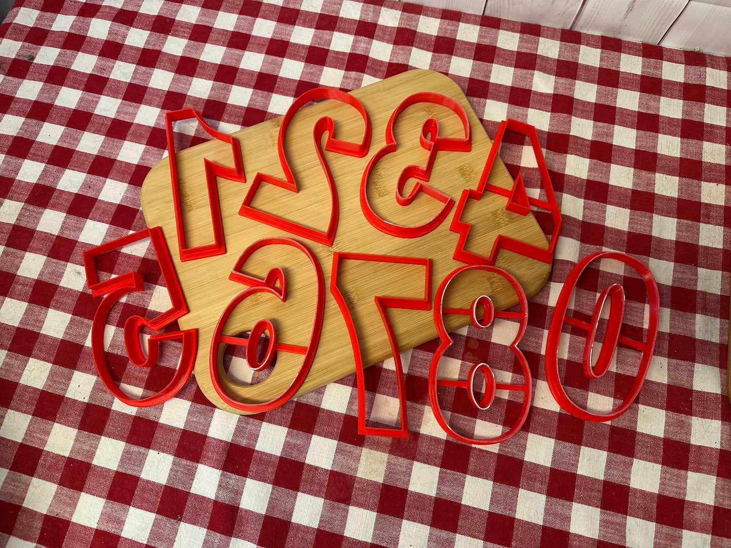 Numbers Design Clay Cutter - Plastic 3D printed, Pottery Tool, multiple sizes, each or set, House numbers