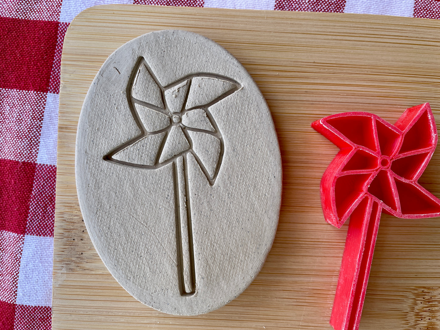 Pinwheel Pottery Stamp - April 2026 - Beach Themed Mystery Box, multiple sizes available