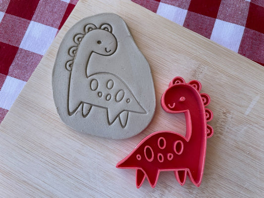 Dinosaur pottery stamp, from the April 2024 Boys themed mystery box - multiple sizes available, 3D printed