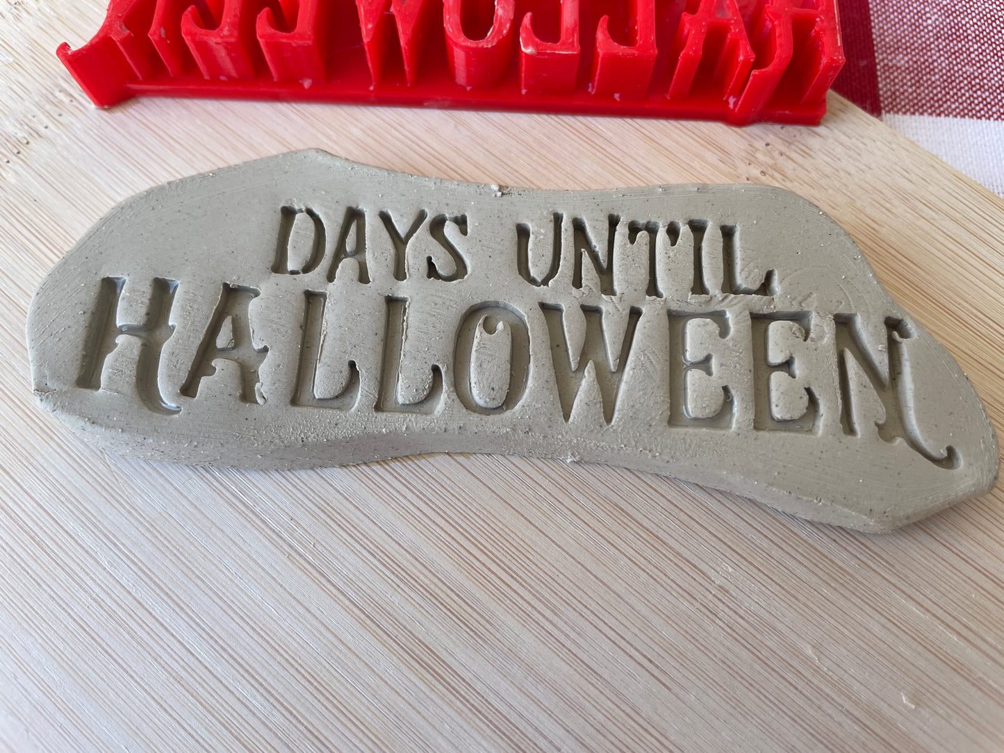 "Days Until Halloween" word stamp - August 2024 mystery box Halloween, multiple sizes available