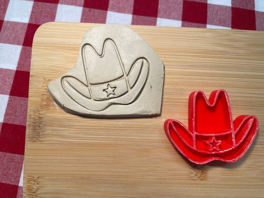 Cowboy Hat with Star Pottery Stamp - September 2025 - Country Western Themed Mystery Box, multiple sizes available