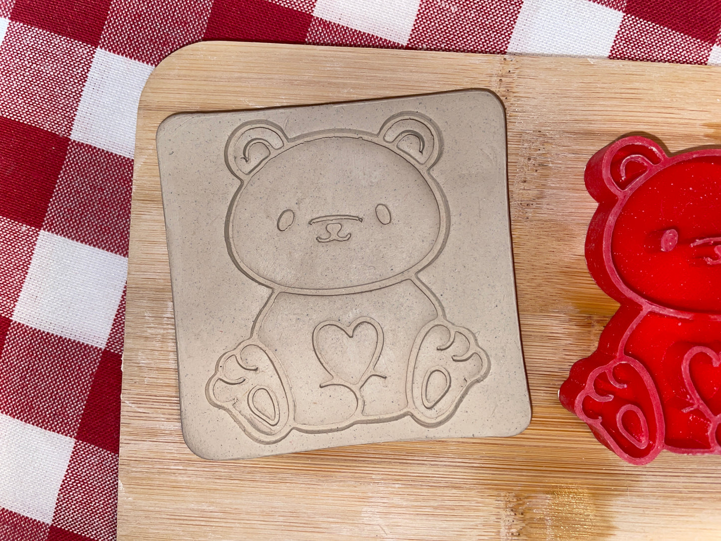 Bear Pottery Stamp - November 2025 - Hearts Themed Mystery Box, multiple sizes available