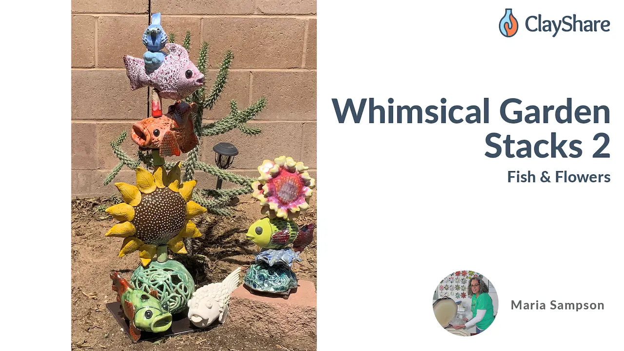 Tube Fish and Fins Maria Sampson designed Clay Cutter  - For the ClayShare Whimsical Garden Stacks 2 class