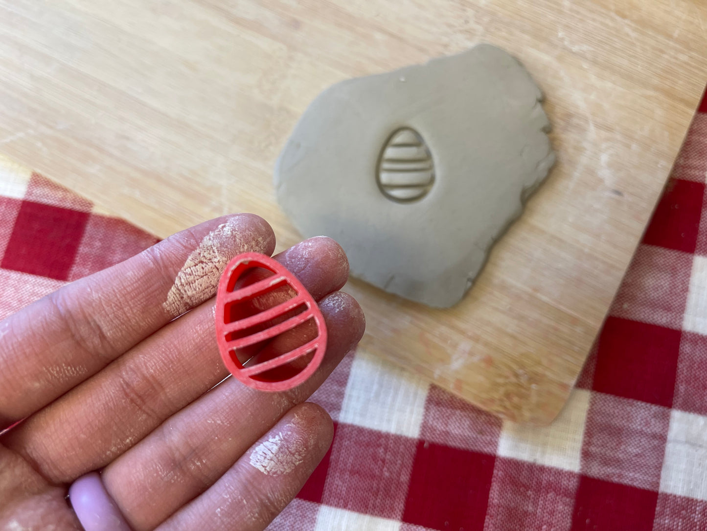 Easter Egg Mini Pottery Stamp - March 2022 Stamp of the Month, multiple sizes