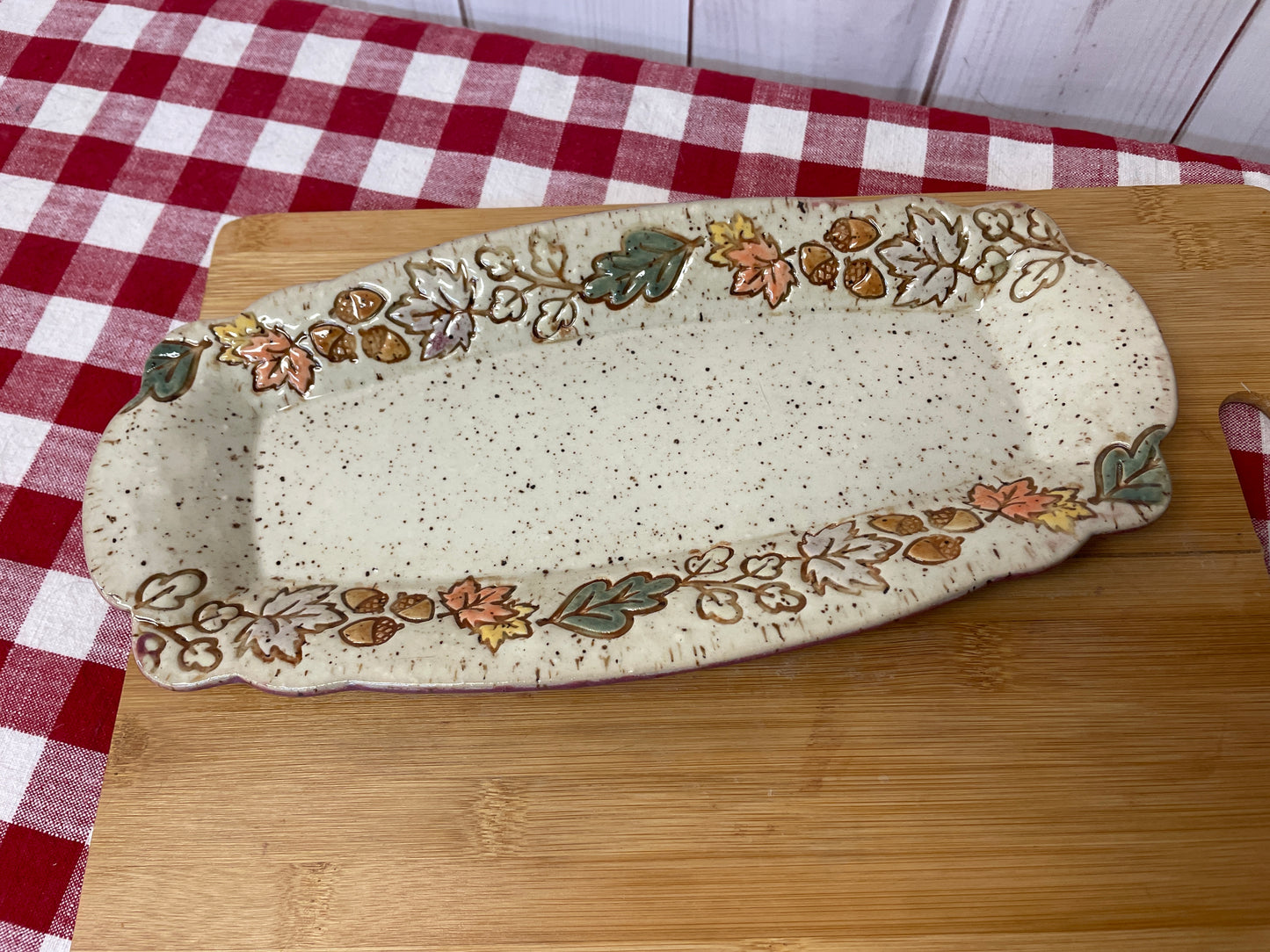 Fall Leaves Pottery Roller - Border Stamp, Repeating pattern, 2 sizes, Plastic 3d printed