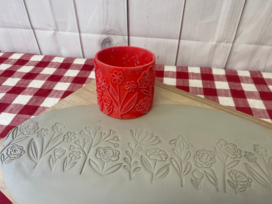 WildFlower Roller - Border Stamp, Repeating pattern, Plastic 3d printed