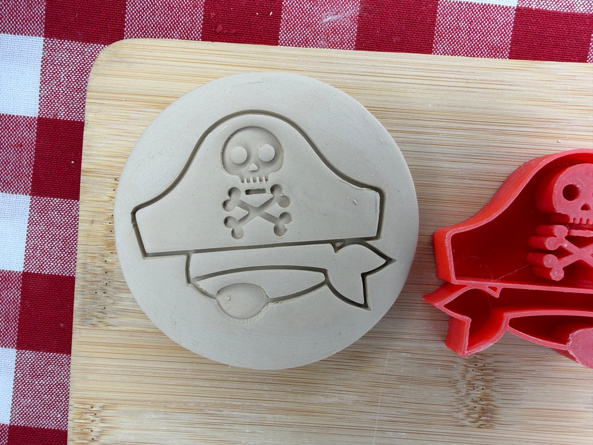 Pirate Hat Pottery Stamp - August 2026 - Pirate Themed Mystery Box, multiple sizes available