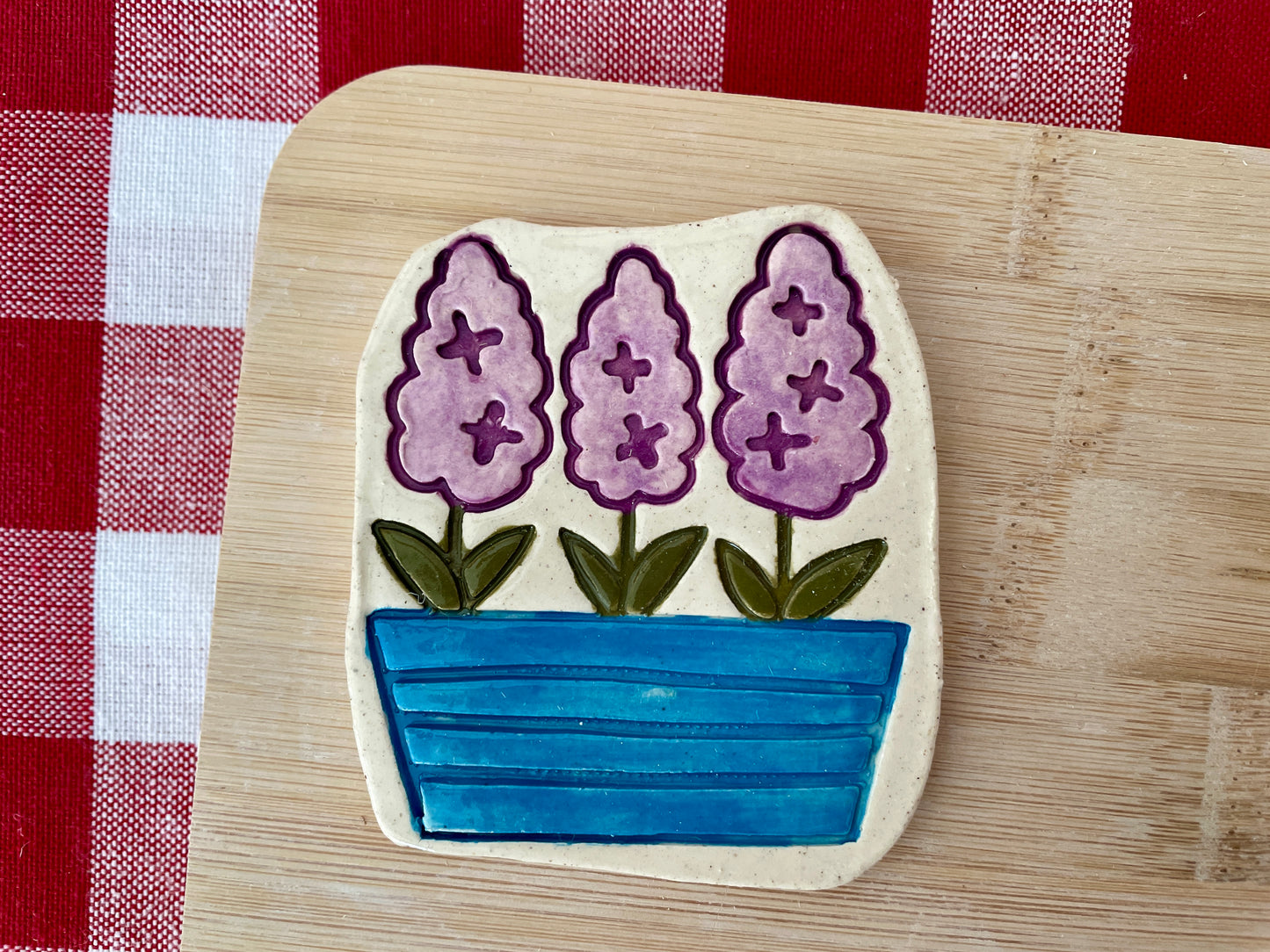 Hyacinth Pottery Stamp - Spring themed February 2025 Mystery Box, multiple sizes available
