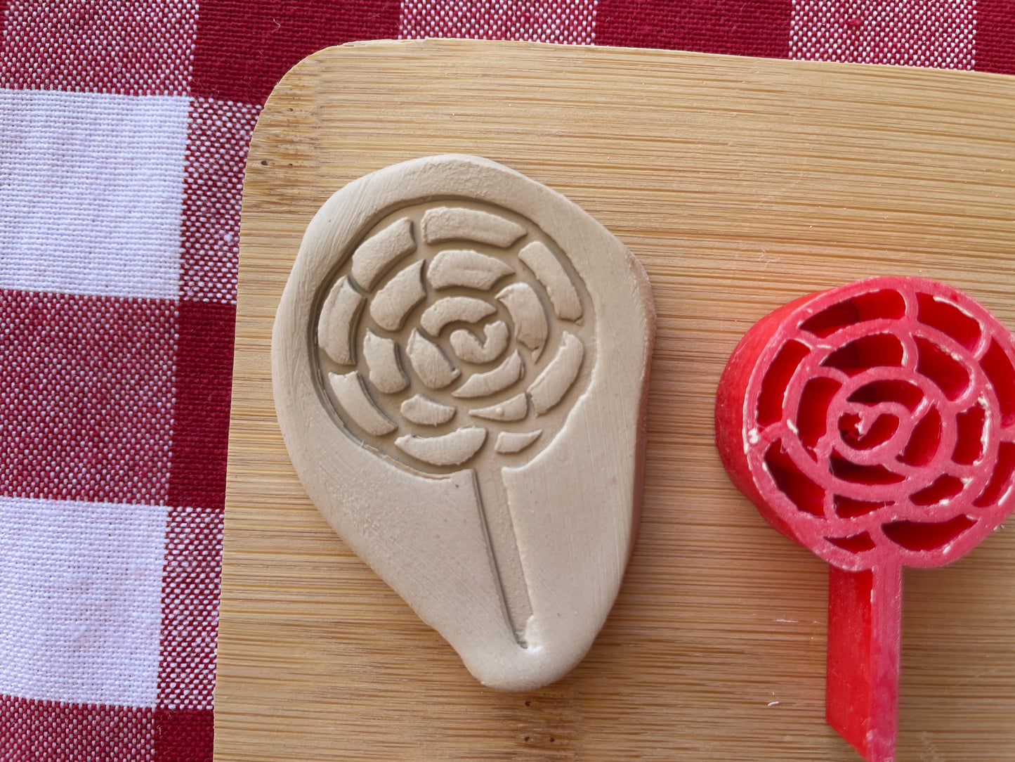 Sucker, Lollipop - Pottery Stamp - June 2025 - Circus Themed Mystery Box, multiple sizes available