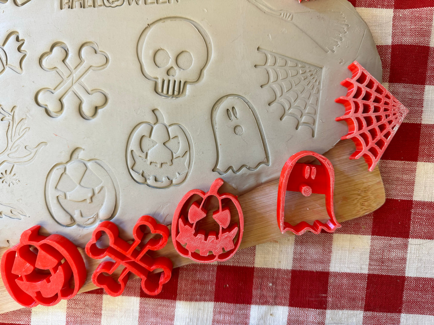 Pottery Stamp, Lot of Halloween doodles designs - multiple sizes