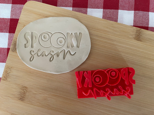 "SPOOKY Season" - Pottery Word Stamp - May 2025 - Halloween II Themed Mystery Box, multiple sizes available
