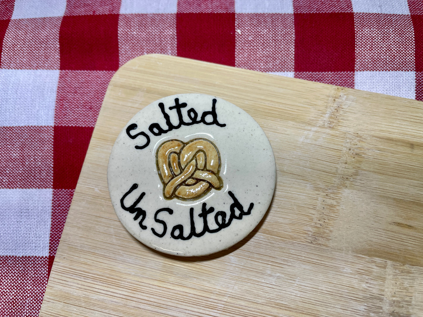 Mini Pretzel Pottery Stamp - November 2025 stamp of the month, plastic 3D printed, multiple sizes